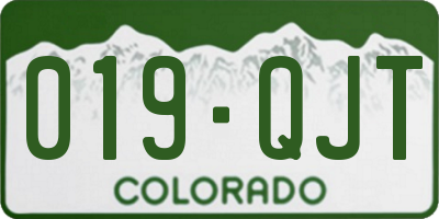 CO license plate 019QJT
