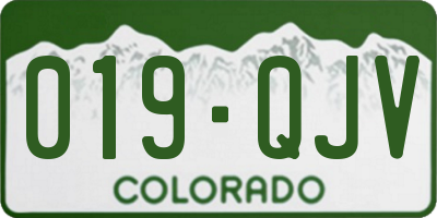 CO license plate 019QJV