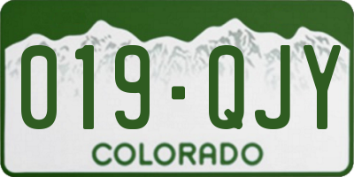 CO license plate 019QJY