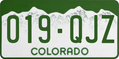 CO license plate 019QJZ