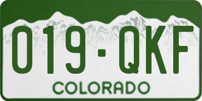 CO license plate 019QKF