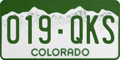 CO license plate 019QKS