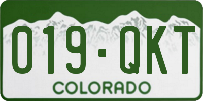 CO license plate 019QKT