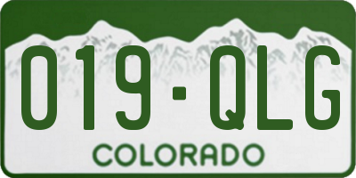 CO license plate 019QLG