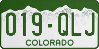 CO license plate 019QLJ