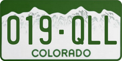 CO license plate 019QLL