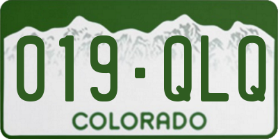 CO license plate 019QLQ