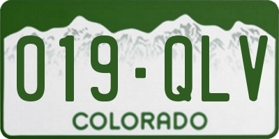 CO license plate 019QLV