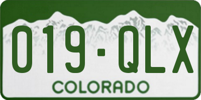 CO license plate 019QLX