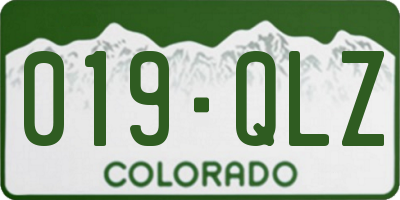 CO license plate 019QLZ
