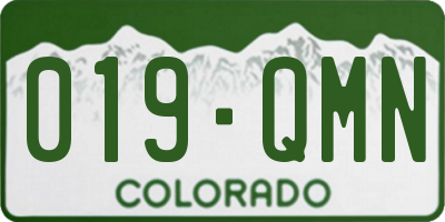 CO license plate 019QMN
