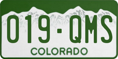 CO license plate 019QMS
