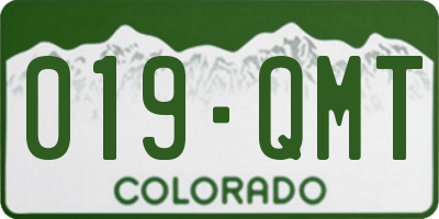 CO license plate 019QMT