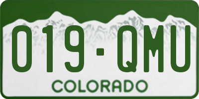 CO license plate 019QMU