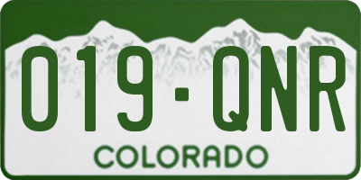 CO license plate 019QNR