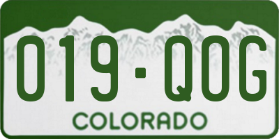 CO license plate 019QOG