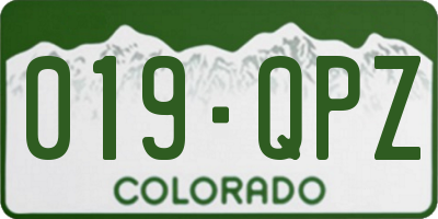 CO license plate 019QPZ