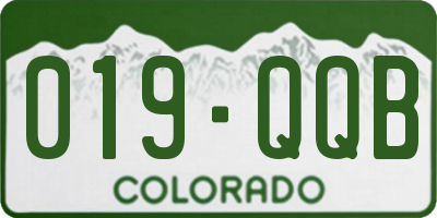 CO license plate 019QQB