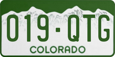CO license plate 019QTG