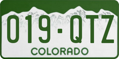 CO license plate 019QTZ