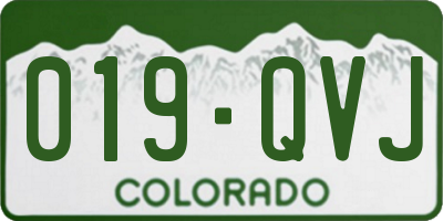 CO license plate 019QVJ