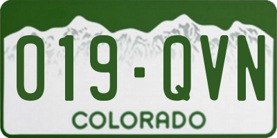 CO license plate 019QVN