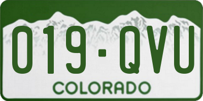 CO license plate 019QVU
