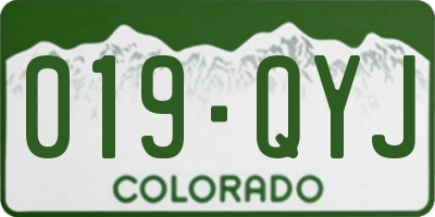 CO license plate 019QYJ