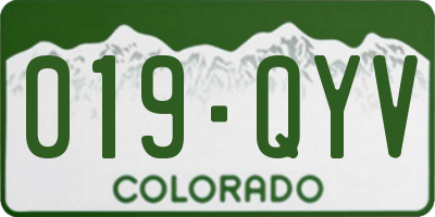 CO license plate 019QYV
