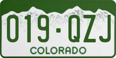 CO license plate 019QZJ