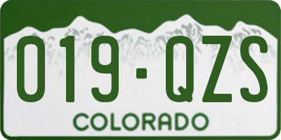 CO license plate 019QZS