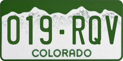 CO license plate 019RQV