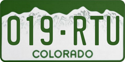 CO license plate 019RTU