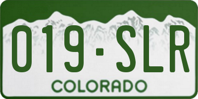 CO license plate 019SLR