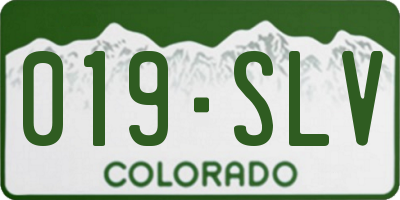 CO license plate 019SLV