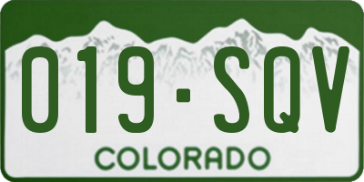 CO license plate 019SQV