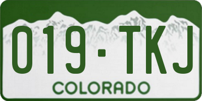 CO license plate 019TKJ