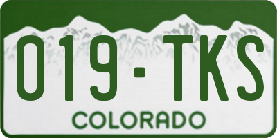 CO license plate 019TKS