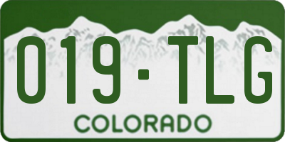 CO license plate 019TLG