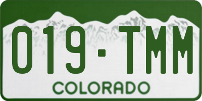 CO license plate 019TMM
