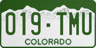 CO license plate 019TMU
