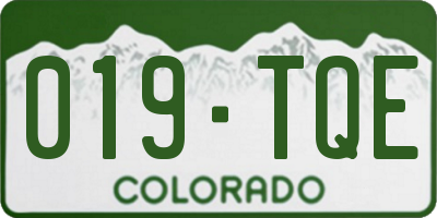 CO license plate 019TQE