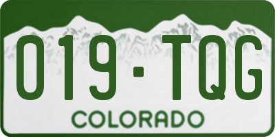CO license plate 019TQG