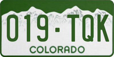 CO license plate 019TQK