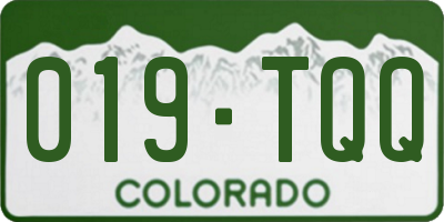 CO license plate 019TQQ