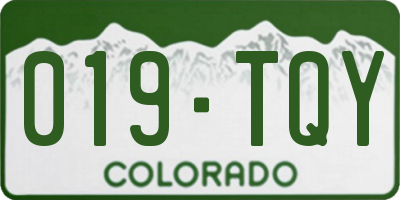 CO license plate 019TQY