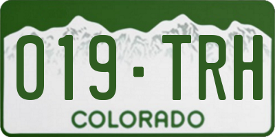 CO license plate 019TRH