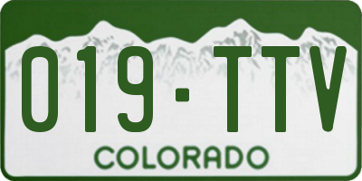 CO license plate 019TTV