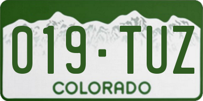 CO license plate 019TUZ