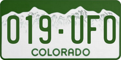 CO license plate 019UFO